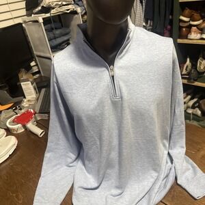 Peter Millar Men's Large Quarter Zip Pullover Cottage Blue EUC Mens Peter Millar